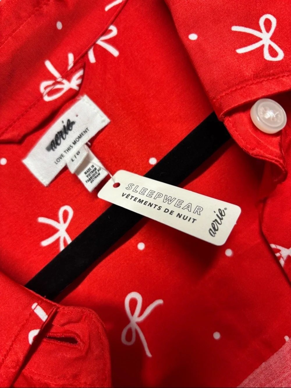 ✨Aerie Off-Duty Satin Shirt Sleepwear Size L